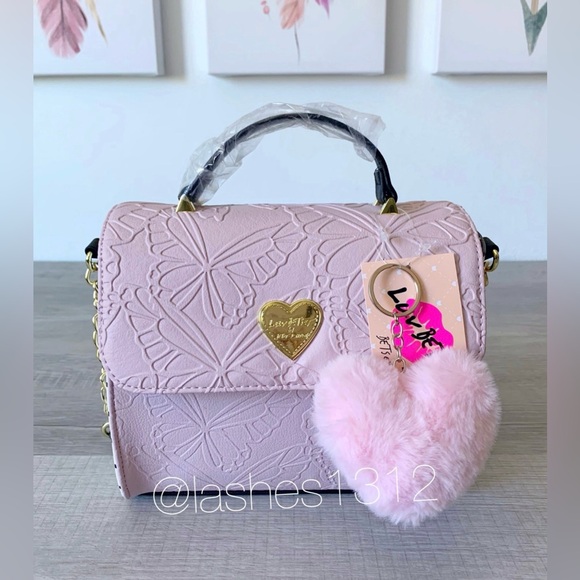 Betsey Johnson Handbags - BETSEY JOHNSON Bag Addy Crossbody - Pink Butterfly Purse LBADDY